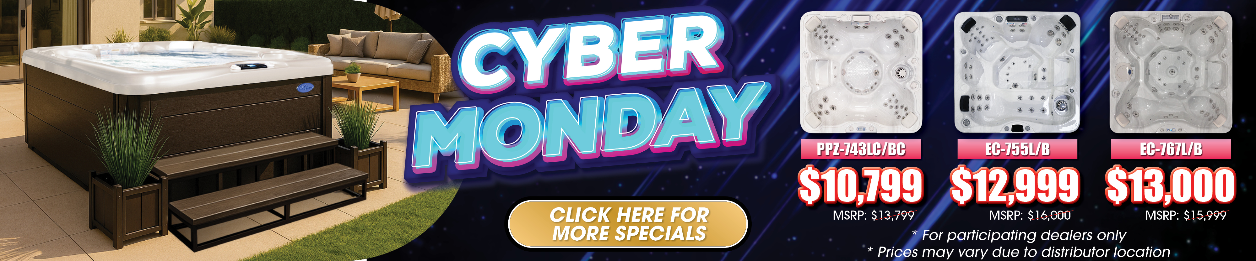 Calspas hot tub being used in a family setting - Puebla