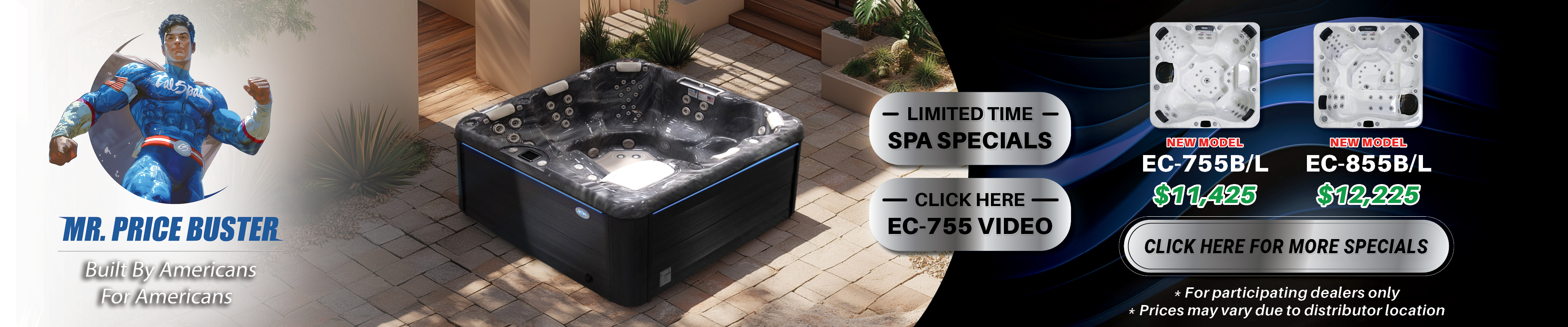 Calspas hot tub being used in a family setting - Puebla